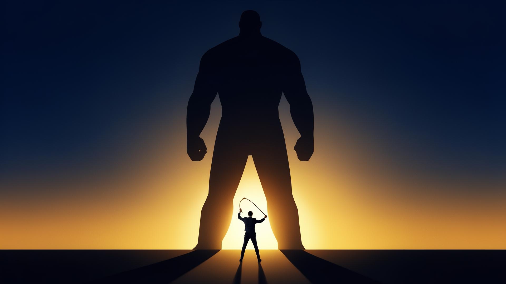 Small agile boat racing past large ship - representing small firm agility